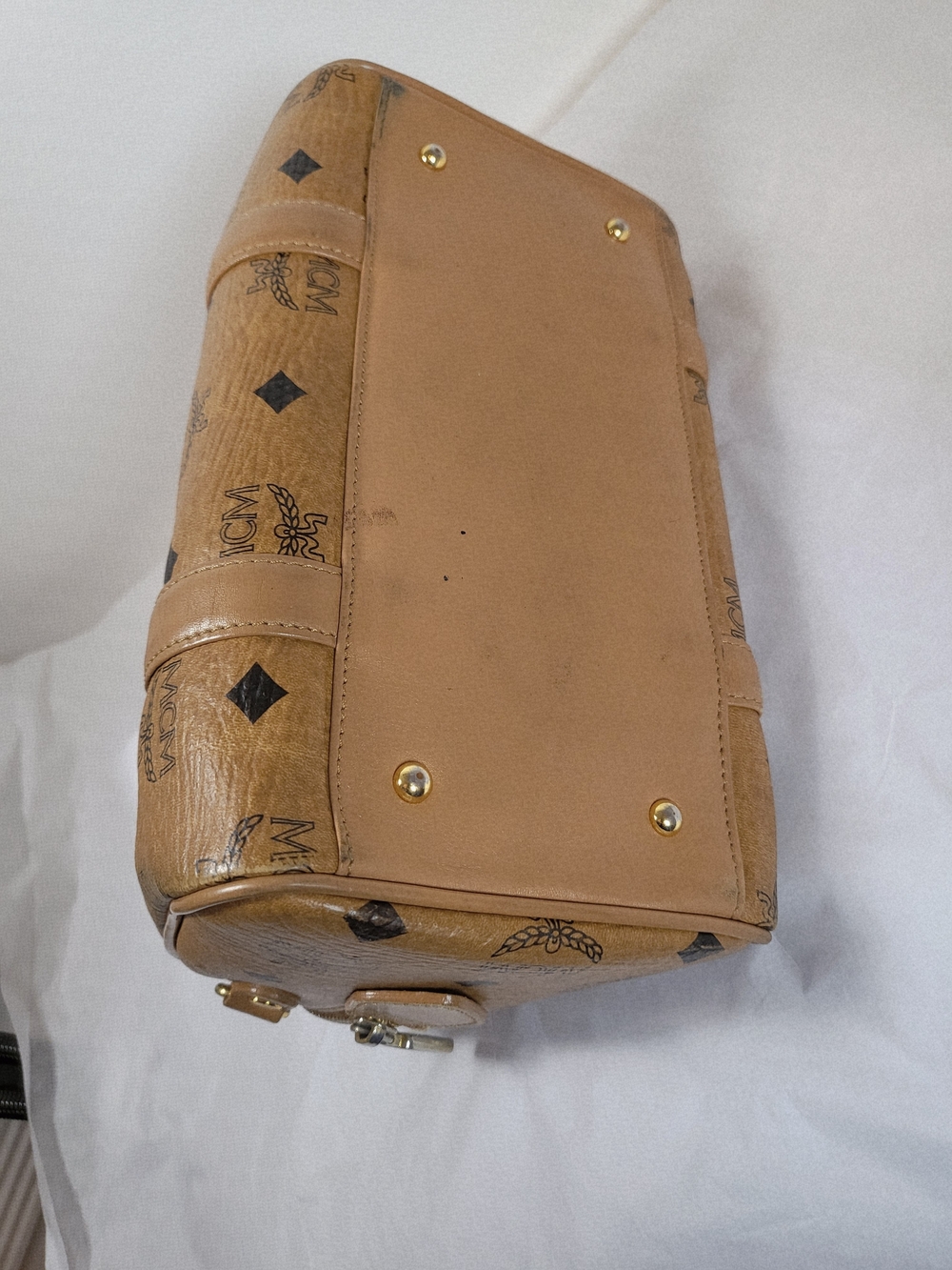 MCM Authentic
Visetos Cognac Mini Boston Bag - Brown - Picture 6 of 9